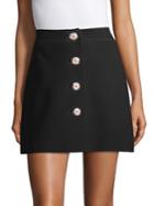 Miu Miu Cady Button Skirt