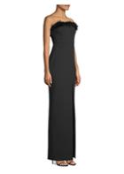 Likely Presley Feather-trim Sleeveless Column Gown