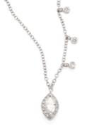 Meira T Marquise Diamond & 14k White Gold Pendant Necklace