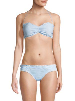 Shoshanna Maya Ruffle Bandeau Bikini Top
