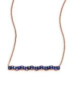 Astley Clarke Linia Interstellar Sapphire & 14k Rose Gold Pendant Necklace