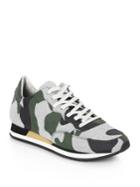 Philippe Model Tropez Camo-print Leather Low-top Sneakers