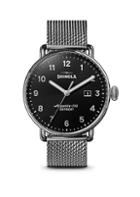 Shinola The Canfield Stainless Steel Mesh Bracelet Watch