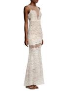 Bcbgmaxazria Rayna Sleeveless Floral Lace Gown