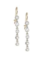 Renee Lewis 18k Two-tone Gold & Antique Diamond Gold Waterfall Drop Earrings