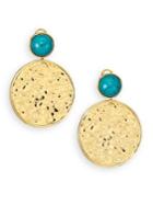 Nest Turquoise Medallion Drop Earrings