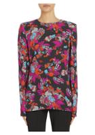 Givenchy Fire Flower Silk Blouse
