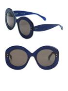Alaia Enhanced Femininity Blue Round Sunglasses