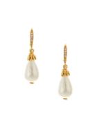 Oscar De La Renta Classic Small Faux-pearl & Goldtone Drop Earrings