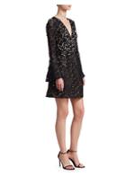 Ml Monique Lhuillier Floral Lace A-line Dress