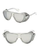 Moncler 57mm Clear Shielded Sunglasses