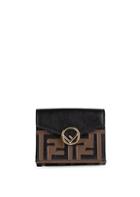 Fendi Two-tone Leather Trifold Logo Wallet