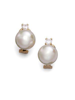 Majorica 12mm White Pearl Earrings