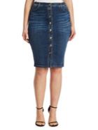 Marina Rinaldi, Plus Size Capania Knee-length Denim Skirt