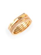 Repossi Antifer Diamond & 18k Rose Gold Four-row Ring