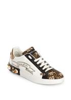 Dolce & Gabbana Embellished Floral Low-top Sneakers
