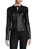 Versace Collection Leather Zip-front Jacket