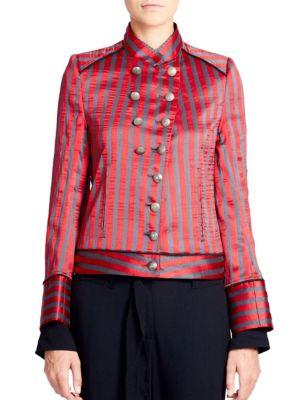 Ann Demeulemeester Striped Military Jacket