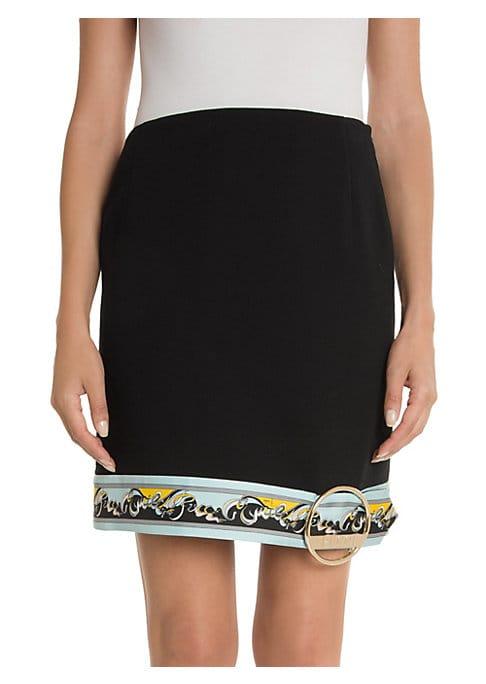 Emilio Pucci Buckle Hem Border Print Mini Skirt
