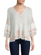 Joie Kamile Floral Embroidered Blouse