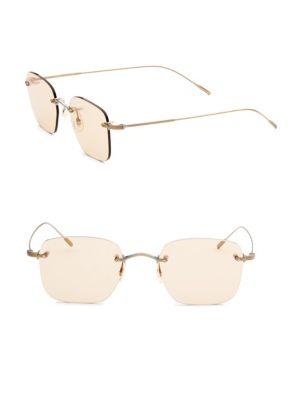 Oliver Peoples Finne 49mm Square Sunglasses