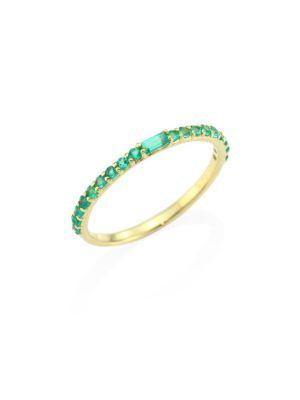 Ila Manava Emerald & 14k Yellow Gold Band Ring