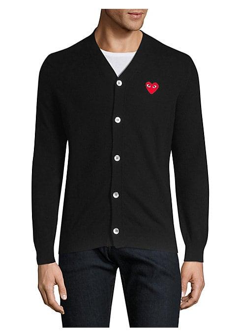 Comme Des Garcons Play Wool Heart Cardigan