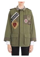 Dolce & Gabbana Cotton Embroidered Logo Patch Jacket