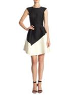 Halston Heritage Colorblock Fit & Flare Dress