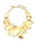 Oscar De La Renta Golden Foliage Necklace