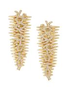 Hueb Tribal 18k Gold & Diamond Drop Earrings
