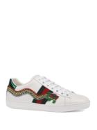 Gucci New Ace Dragon Leather Sneakers