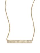 Ef Collection Jumbo Bar Diamond & 14k Yellow Gold Pendant Necklace