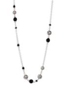 John Hardy Dot Batu Black Spinel, Black Sapphire, Obsidian & Sterling Silver Necklace