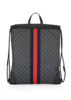 Gucci Gg Signature Web Drawstring Backpack