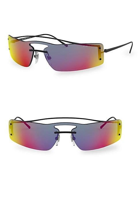 Prada Wraparound 138mm Sunglasses