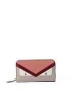 Fendi Crayons Leather Continental Zip Wallet