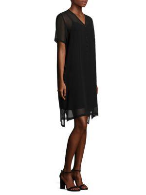 Eileen Fisher Short Sleeve Silk Dress