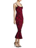 Michael Kors Collection Rose Jacquard Flounce Dress
