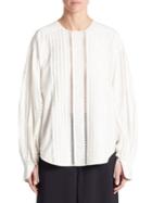 Chloe Soft Washed Cotton Button-trimmed Shirt
