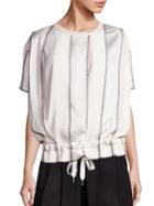 Dkny Paneled Blouson Top