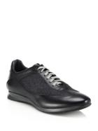 Saks Fifth Avenue Collection Leather & Flannel Lace-up Sneakers