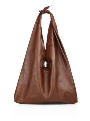 The Row Bindle Knotted Leather Hobo Bag