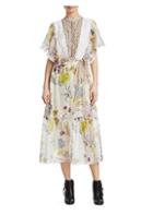See By Chloe Organza Floral Midi Dress