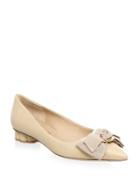 Salvatore Ferragamo Talla Bow Leather Flats