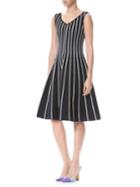 Carolina Herrera Stripe Knit Fit-&-flare Dress