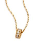 Roberto Coin Symphony Braided Diamond & 18k Yellow Gold Pendant Necklace