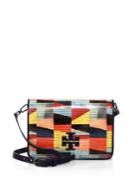 Tory Burch Britten Printed Patent Leather Combo Crossbody Bag