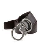 Salvatore Ferragamo Mini Grain Calfskin Leather Belt