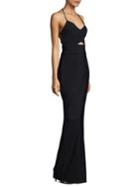 Milly Mckenna Deep V-neck Floor-length Dress